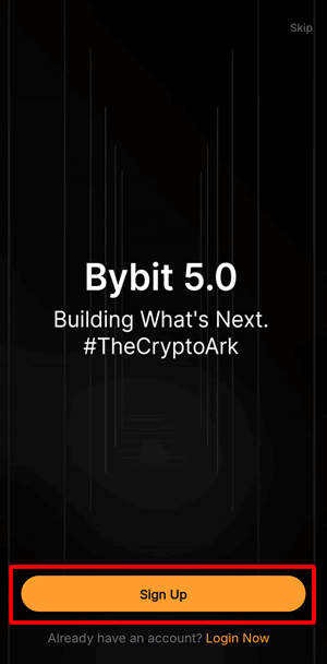 自分のBybitアカウントでログインする