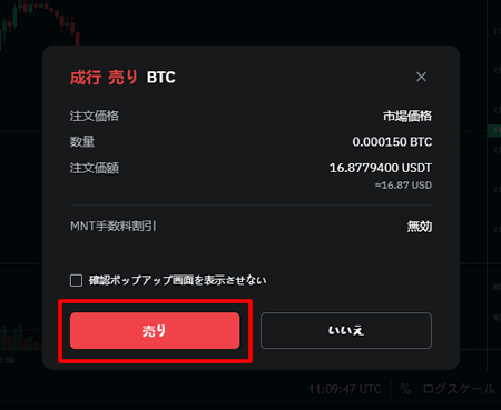 売却を選定する