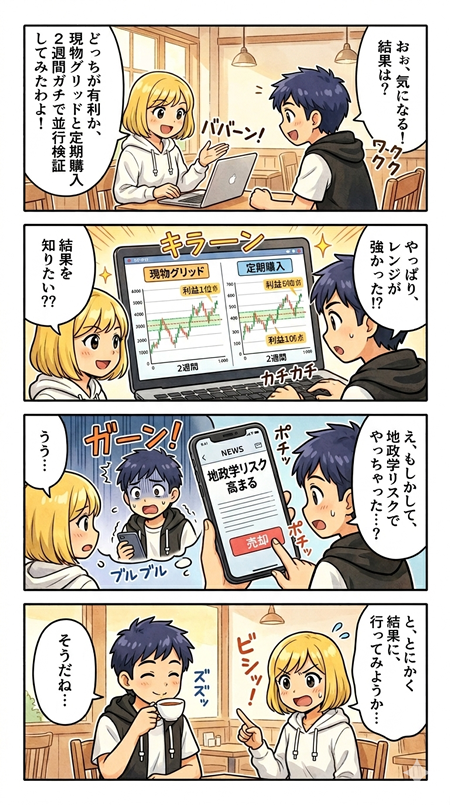 定期購入と現物グリッドをガチ検証してみたよ！結果知りたい？